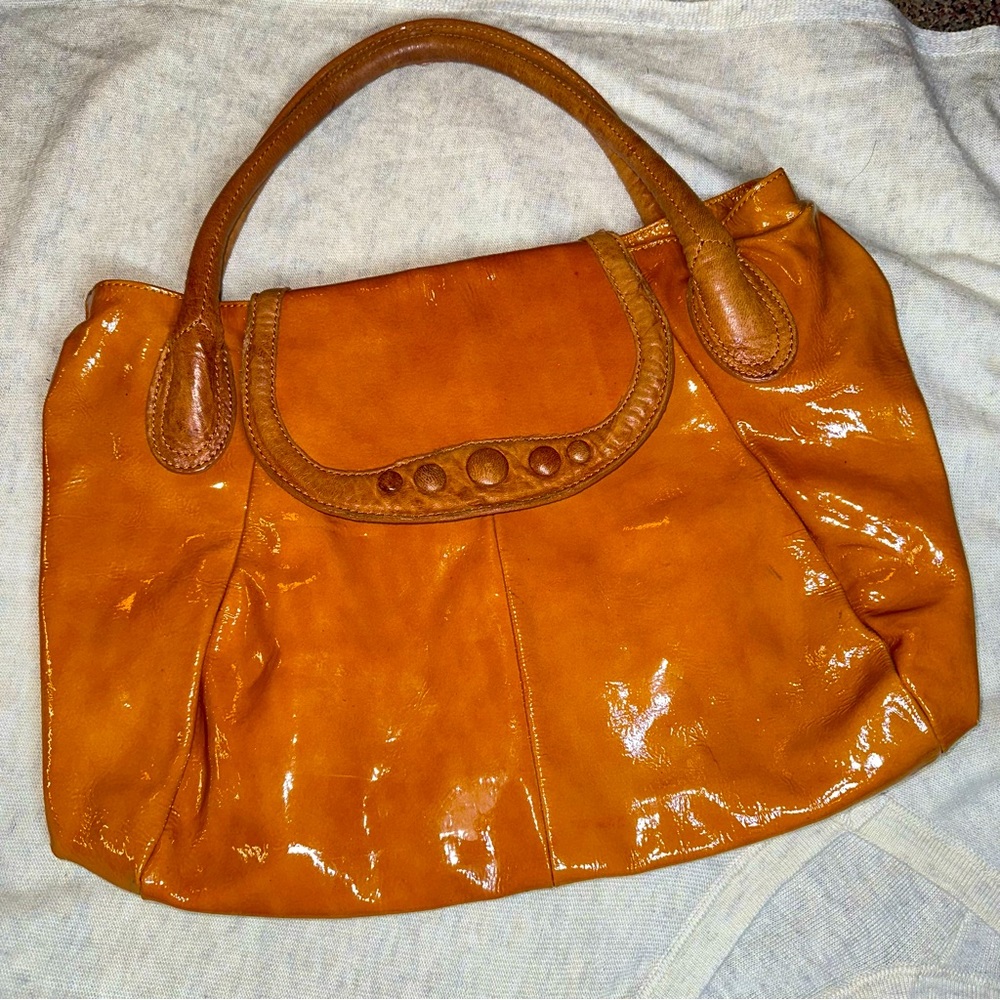 Sofia C. patent leather large handbag purse
